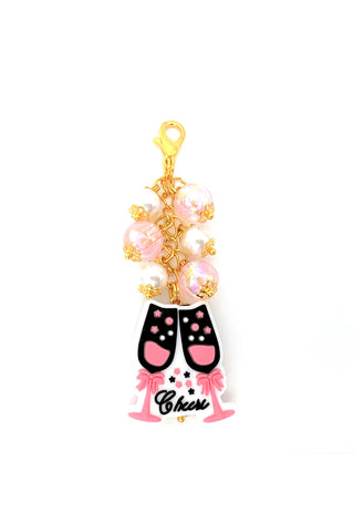 Champagne Cheers Charm Clips