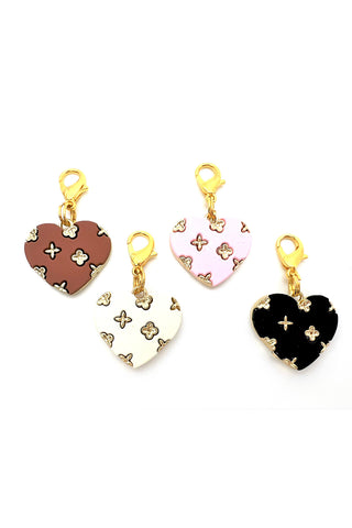 Clover Heart Charm Clips - Set of 4