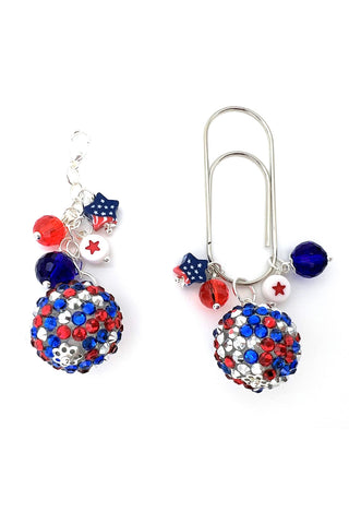 July 4th Bling Charm Clip or Paperclip