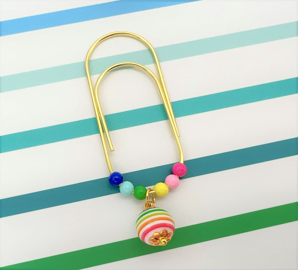 Happy Stripe Planner Paperclip