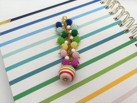 Happy Stripes Planner Charm Clip