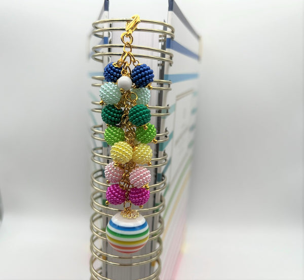 Happy Stripes Planner Charm Clip