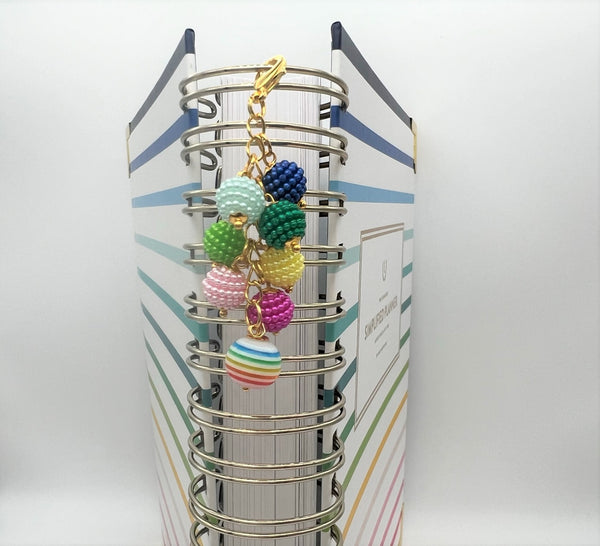 Happy Stripes Planner Charm Clip