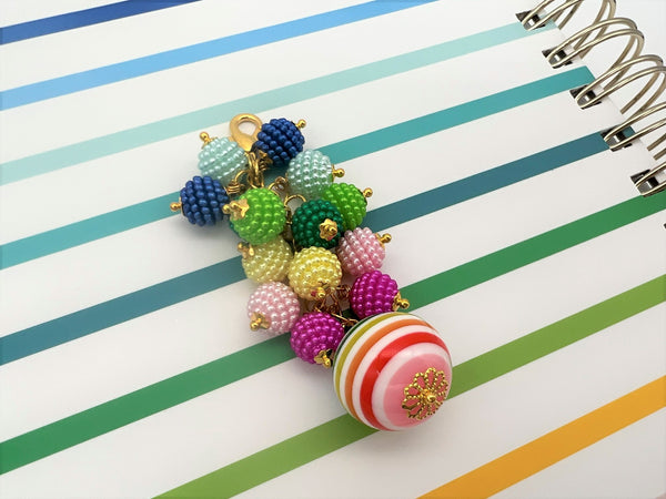 Happy Stripes Planner Charm Clip