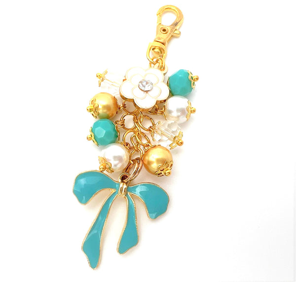 Tiffany Blue Bow Planner Charm Clip