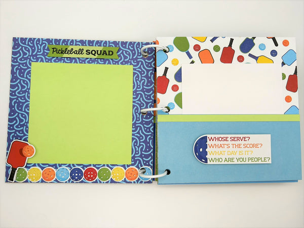 Premade Pickleball Scrapbook Photo Album