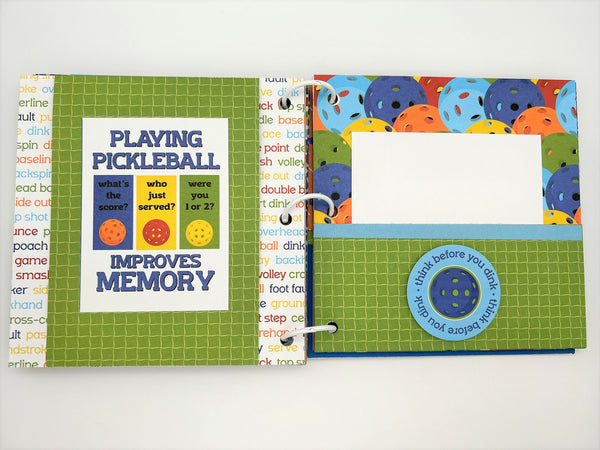 Premade Pickleball Scrapbook Photo Album