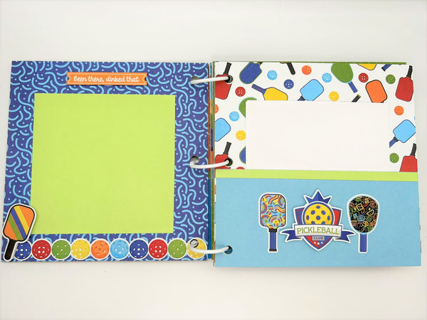 Premade Pickleball Scrapbook Photo Album