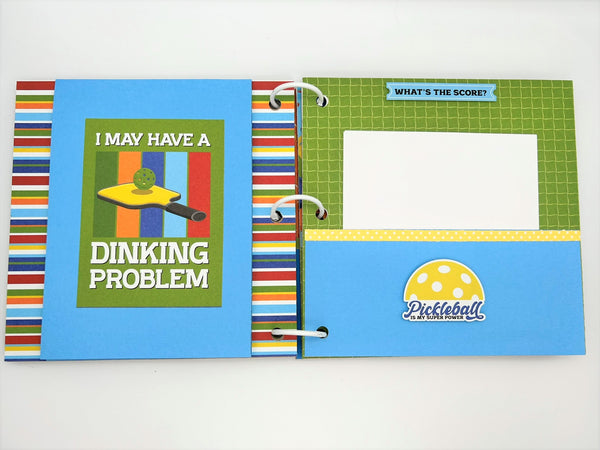 Premade Pickleball Scrapbook Photo Album