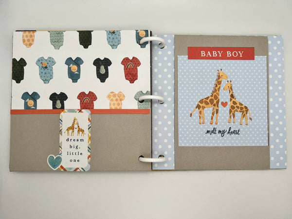 Baby Boy Scrapbook Photo Album Gift