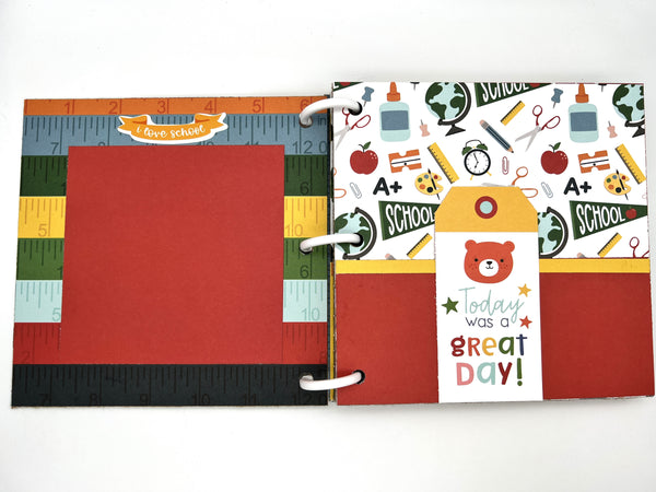 Premade School Scrapbook Photo Album