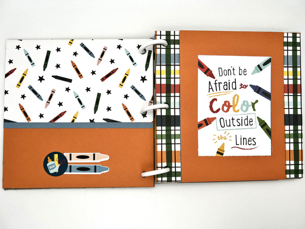 Premade School Scrapbook Photo Album