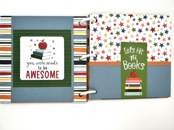 Premade School Scrapbook Photo Album