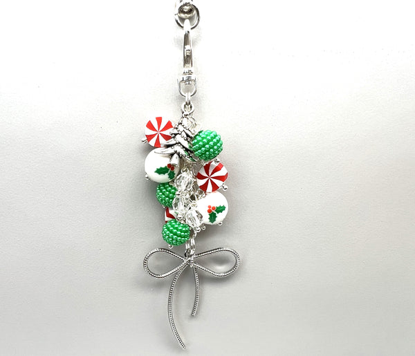 Christmas Bow Charm Clip