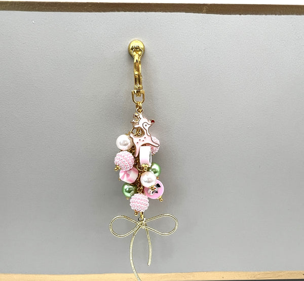 Christmas Bow Charm Clip