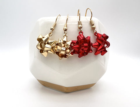Christmas Bow Earrings