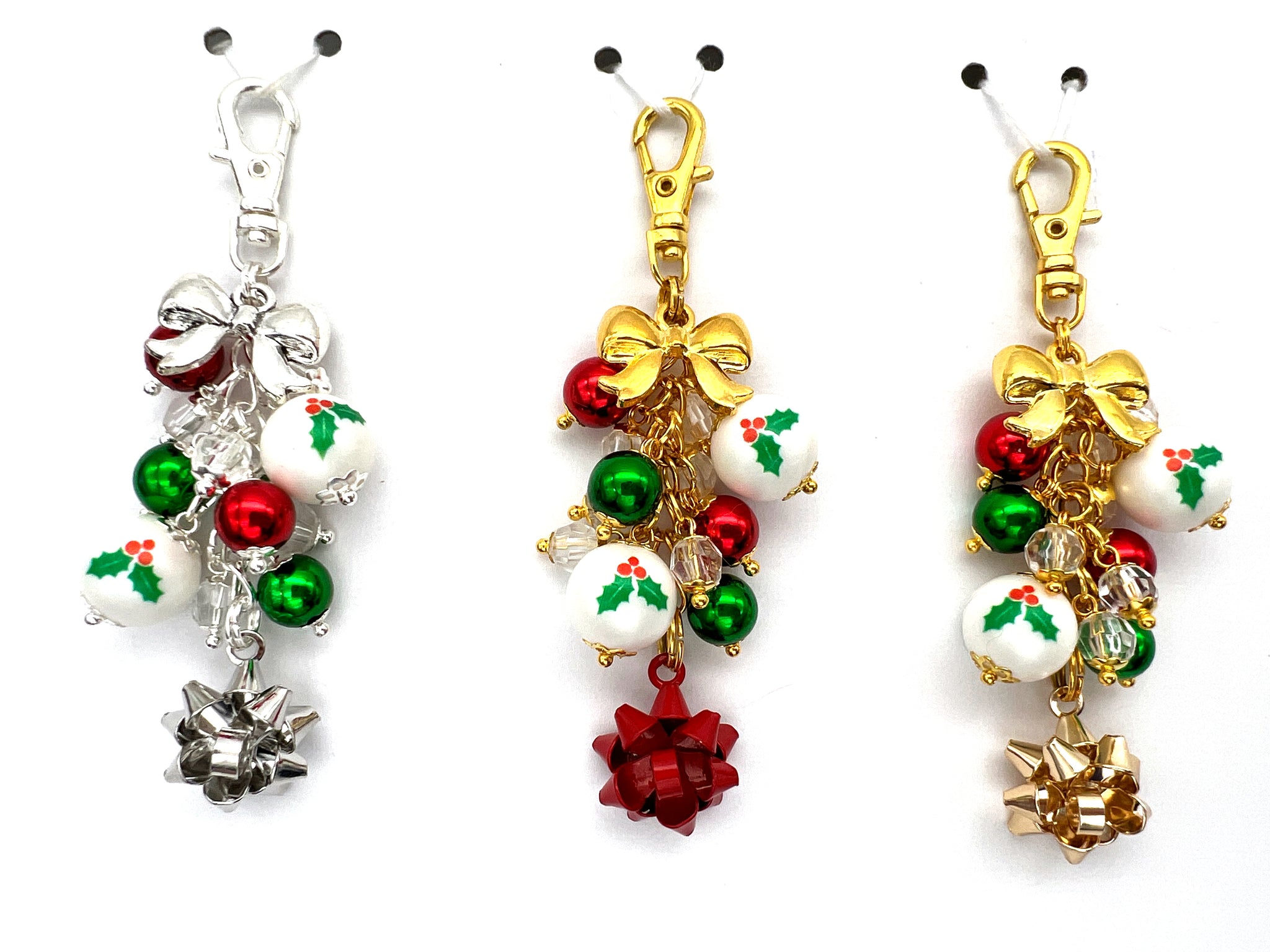 Christmas Bow Charm Clip