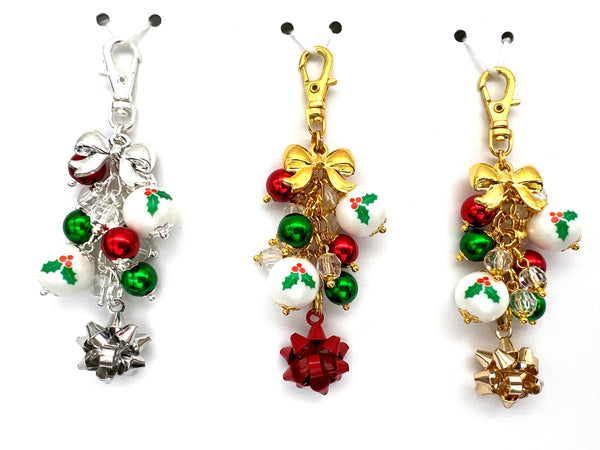 Christmas Bow Charm Clip