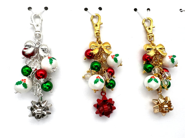 Christmas Bow Charm Clip