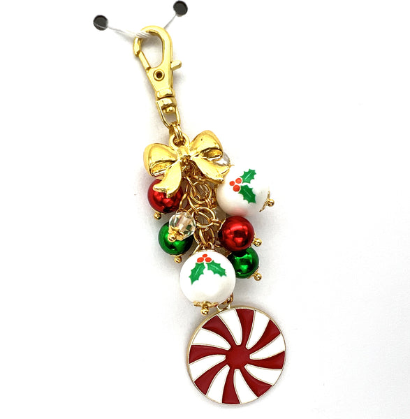Christmas Peppermint Charm Dangle Clip