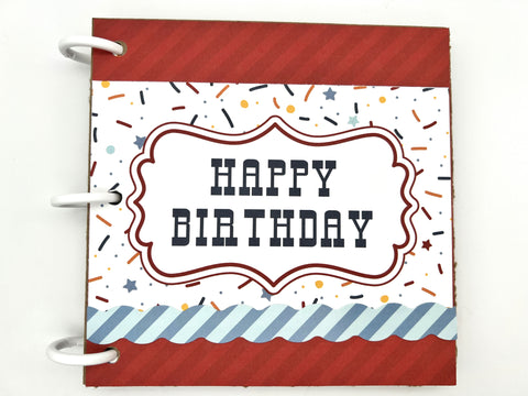 Premade Birthday Boy Scrapbook Photo Album