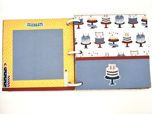 Premade Birthday Boy Scrapbook Photo Album