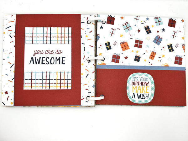 Premade Birthday Boy Scrapbook Photo Album