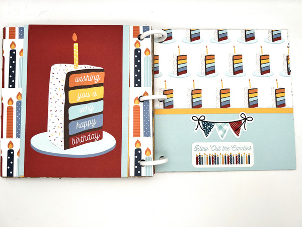 Premade Birthday Boy Scrapbook Photo Album