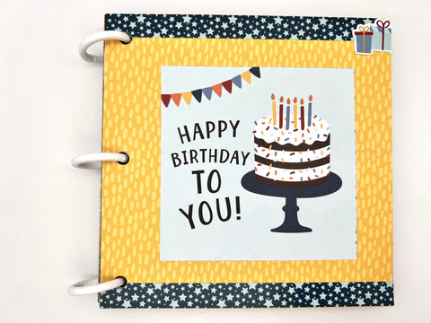 Premade Birthday Boy Scrapbook Photo Album