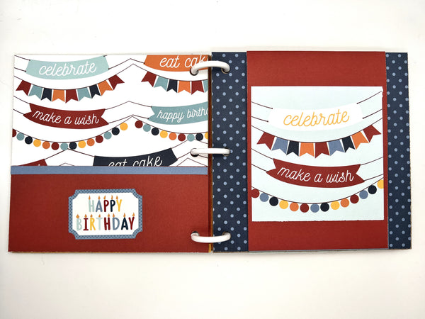 Premade Birthday Boy Scrapbook Photo Album