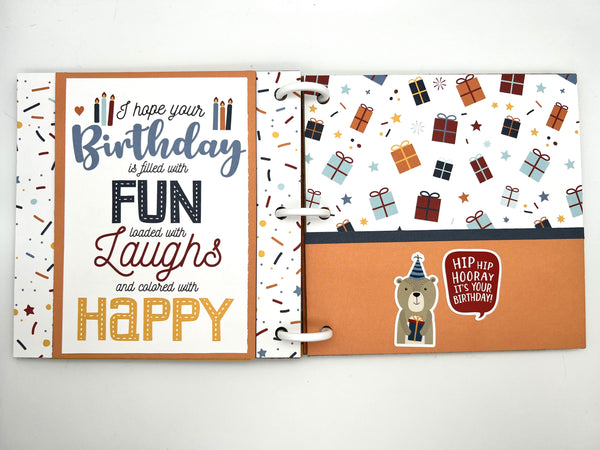Premade Birthday Boy Scrapbook Photo Album