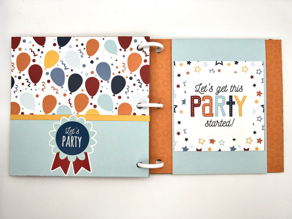 Premade Birthday Boy Scrapbook Photo Album