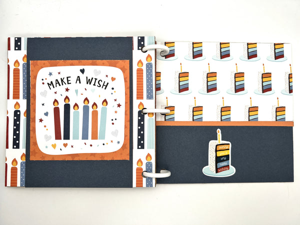 Premade Birthday Boy Scrapbook Photo Album