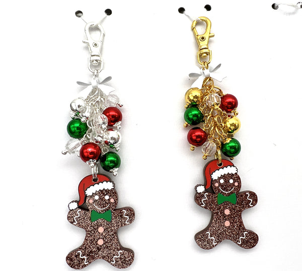 Christmas Gingerbread Charm Dangle Clip