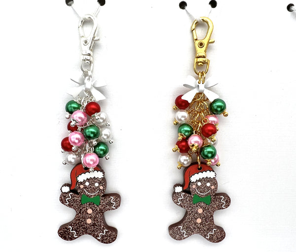 Christmas Gingerbread Charm Dangle Clip
