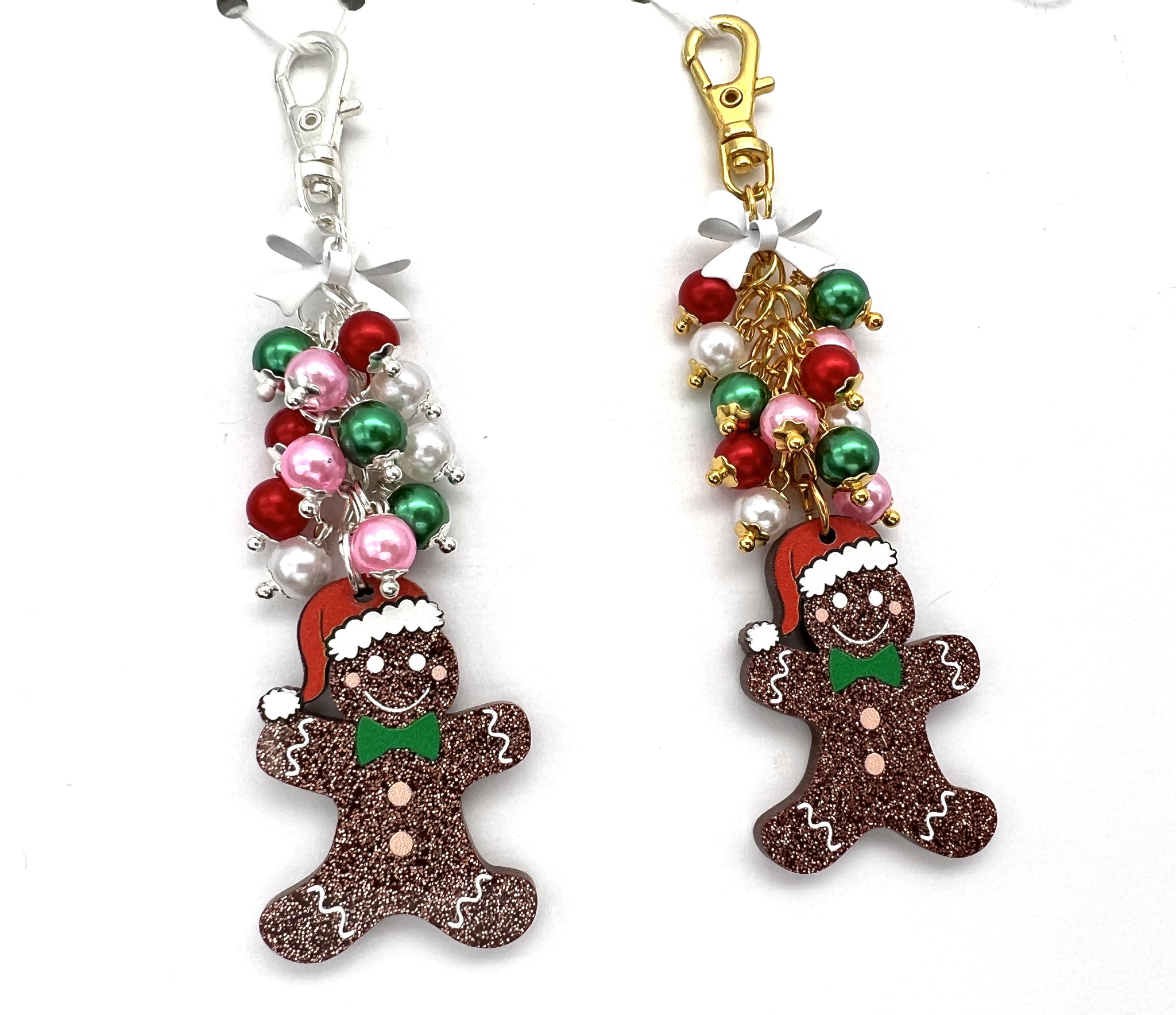 Christmas Gingerbread Charm Dangle Clip