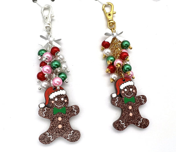 Christmas Gingerbread Charm Dangle Clip