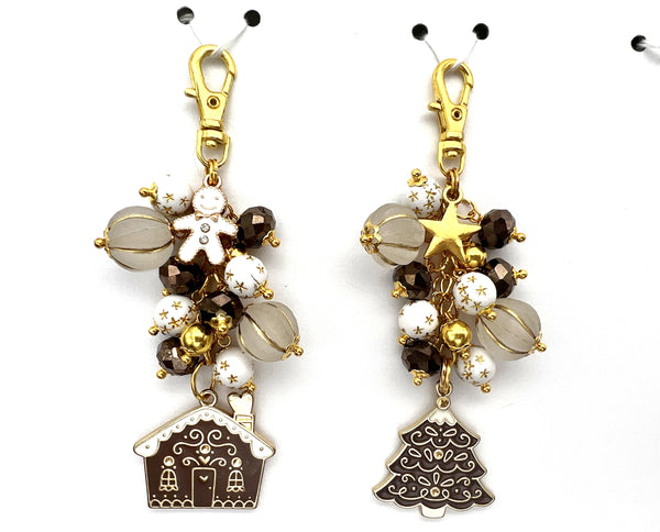 Christmas Gingerbread Charm Dangle Clip