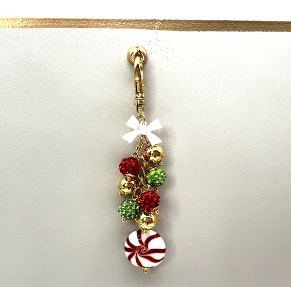 Christmas Peppermint Charm Clip