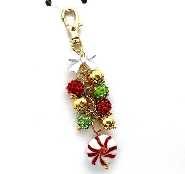 Christmas Peppermint Charm Clip