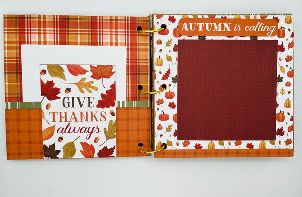 Premade Fall Scrapbook Photo Album