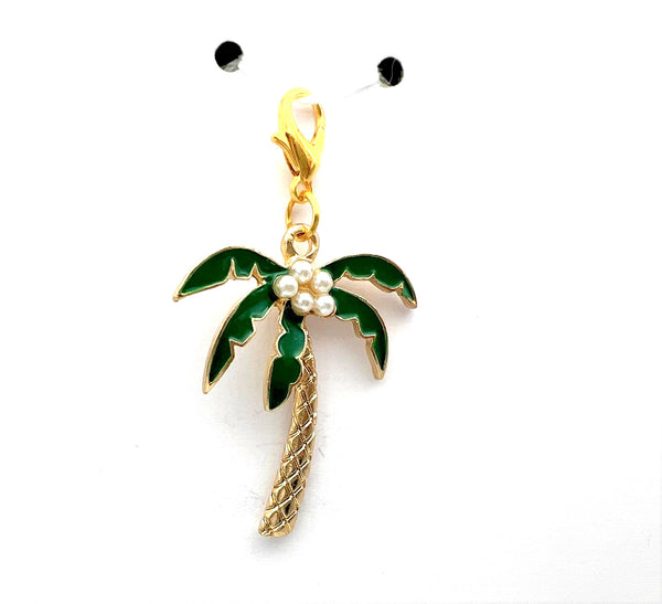 Beach Palm Tree Planner Charm Clip