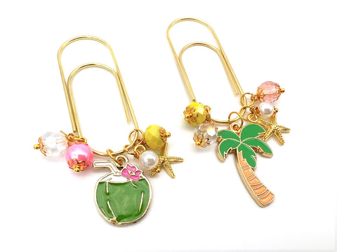 Beach Palm Tree or Cocktail Planner Paperclip