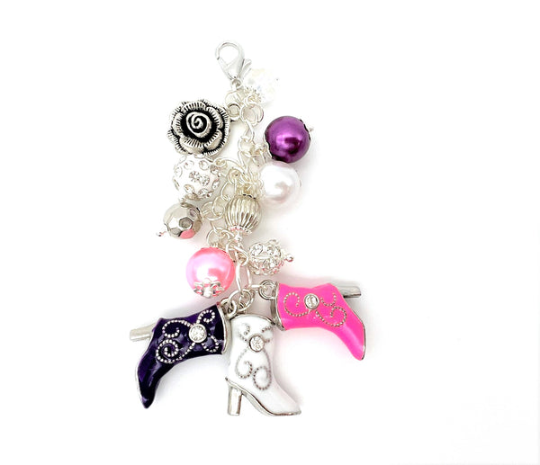Cowgirl Cowboy Boot Charm Clip