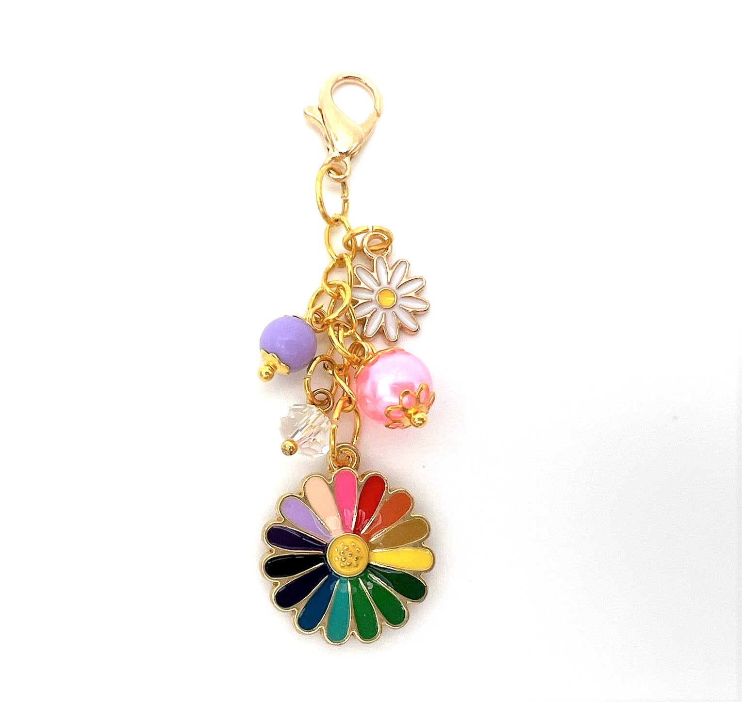 Flower Colorful Daisy Charm Clip or Paperclip