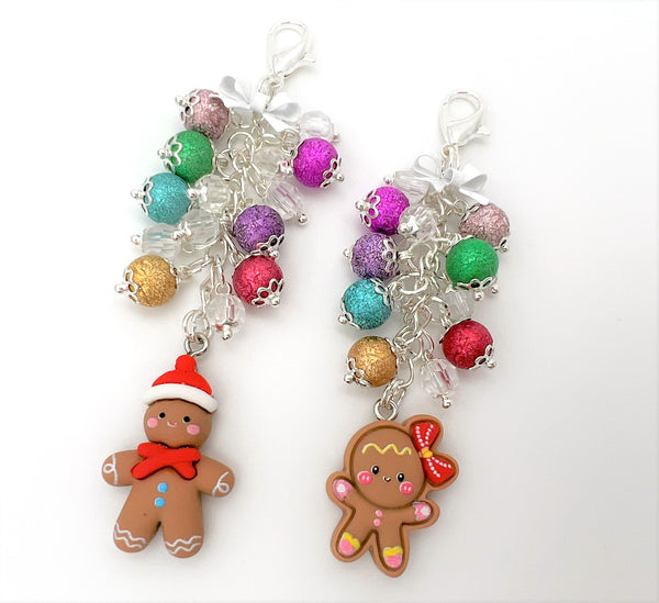 Christmas Gingerbread Boy or Girl Charm Clip