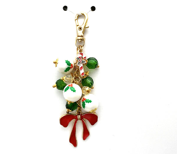 Christmas Bow Charm Clip