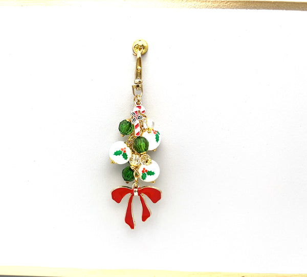 Christmas Bow Charm Clip