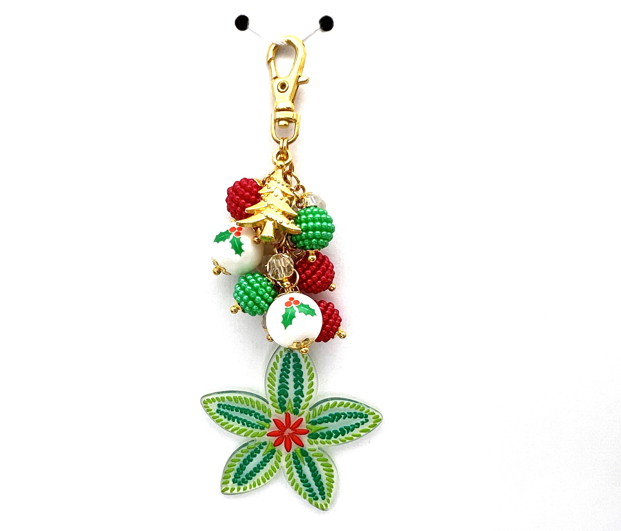 Christmas Flower Charm Clip