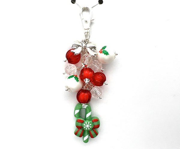 Christmas Candy Cane Charm Clip or Paper Clip